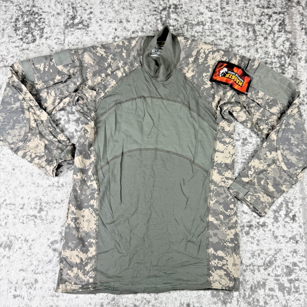 Massif Army Combat Shirt Mens XL Multicolor FR Camouflage Tactical Long Sleeve